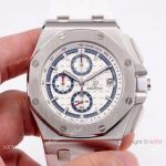 Audemars Piguet Royal Oak Offshore Chronograph White Dial w/ Black subdials 44mm watch Best Copy